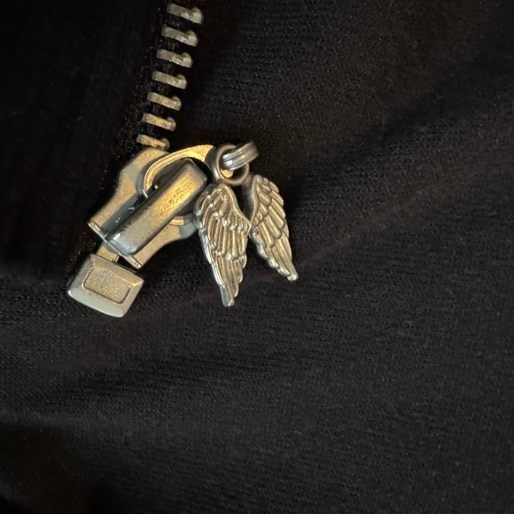 Victoria Secret Black Velour Zip-Up Hoodie women’s sized small petite - Picture 3 of 8